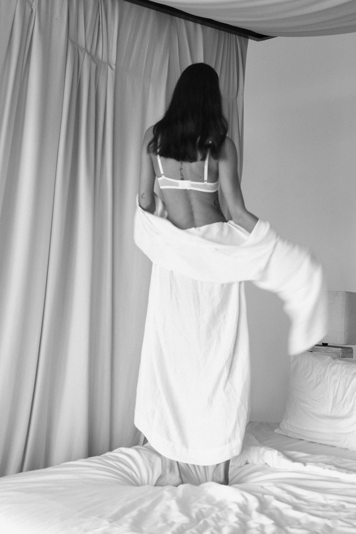 Long kimono linen