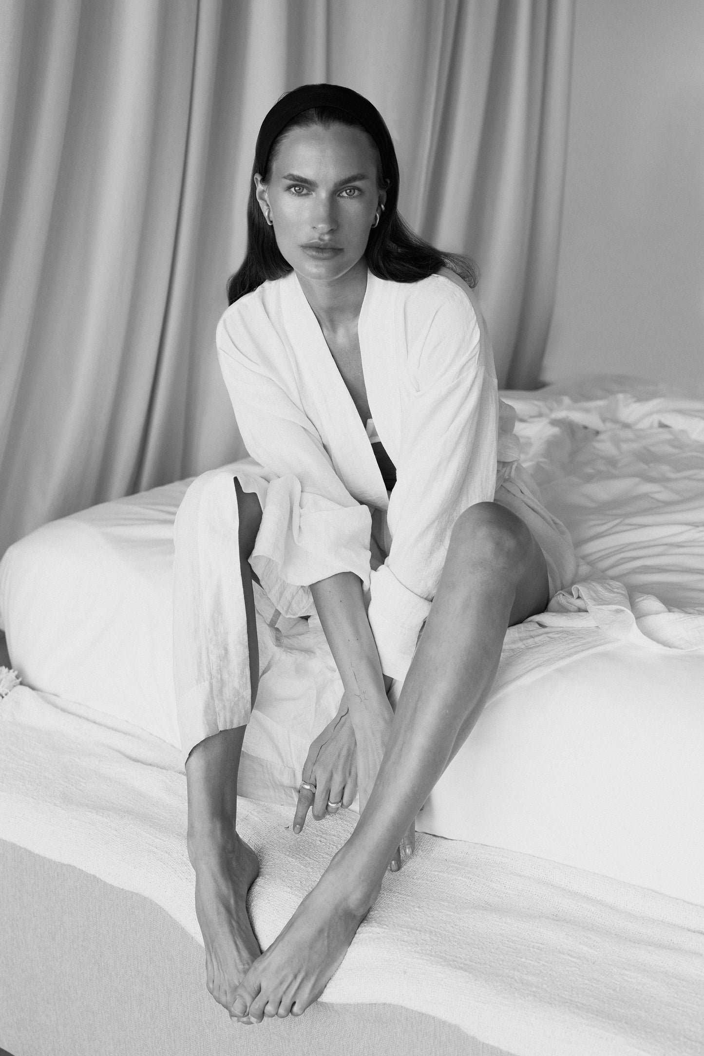Long kimono linen