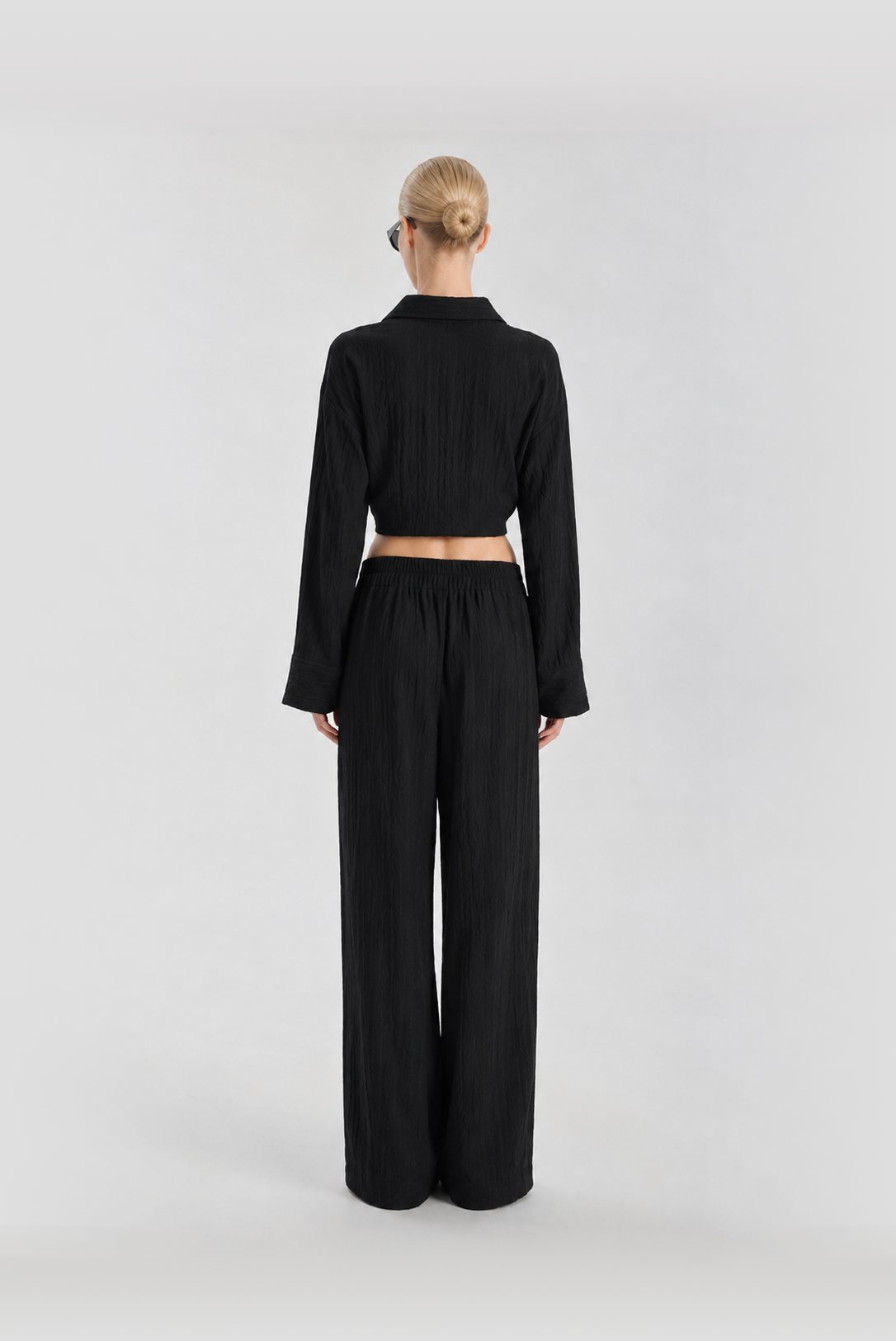 Linen suit in black 50% OFF