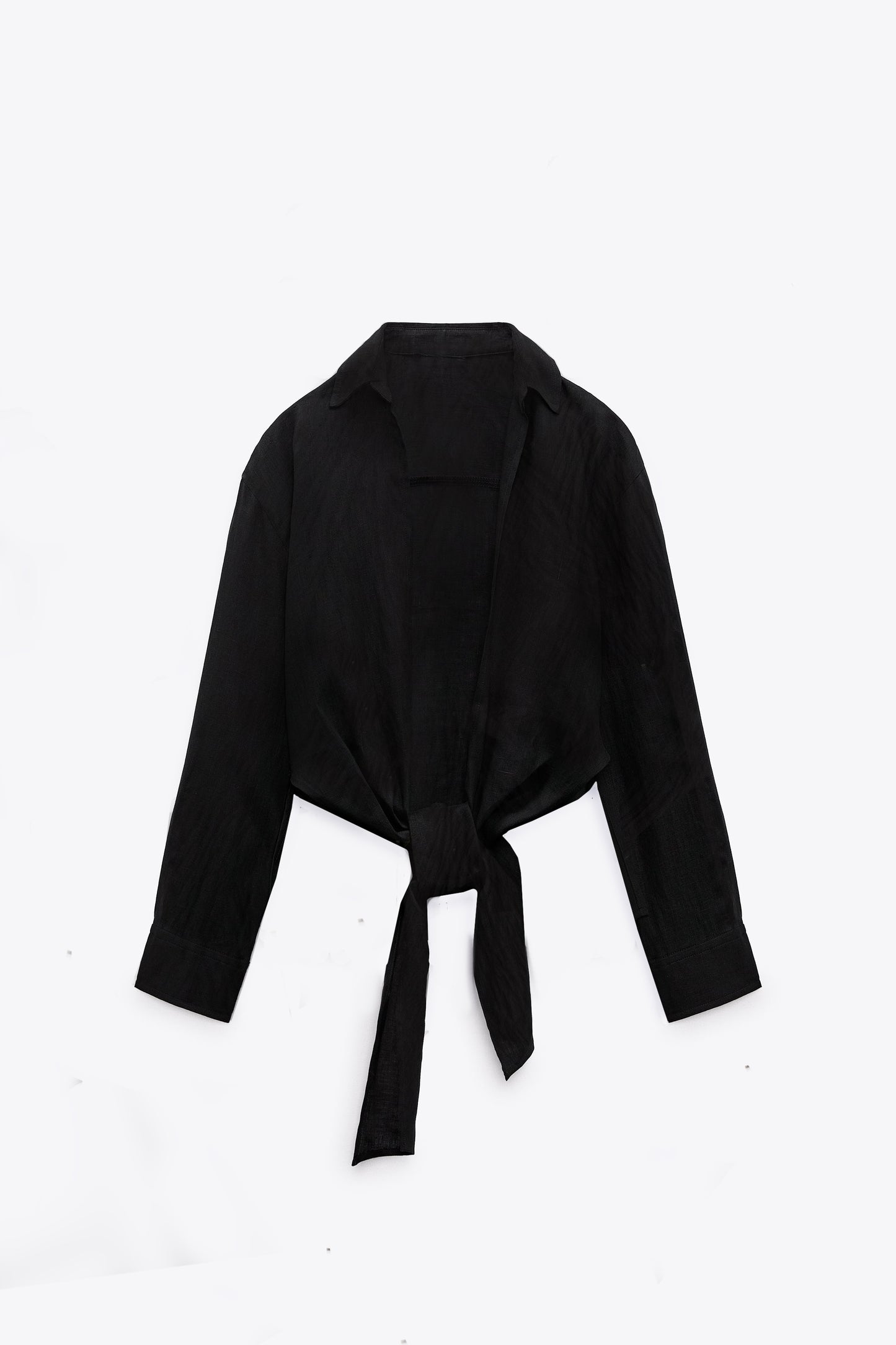 Black linen suit