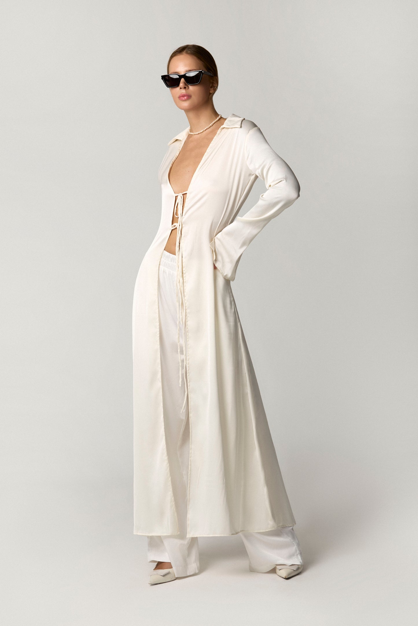 Blouse tie long