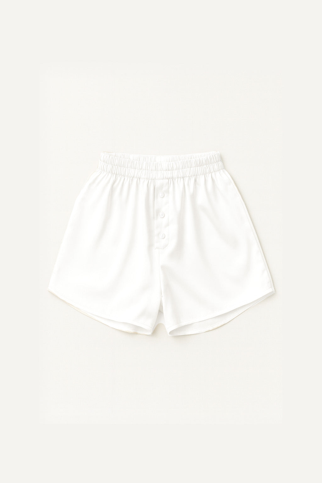 Silk Shorts White