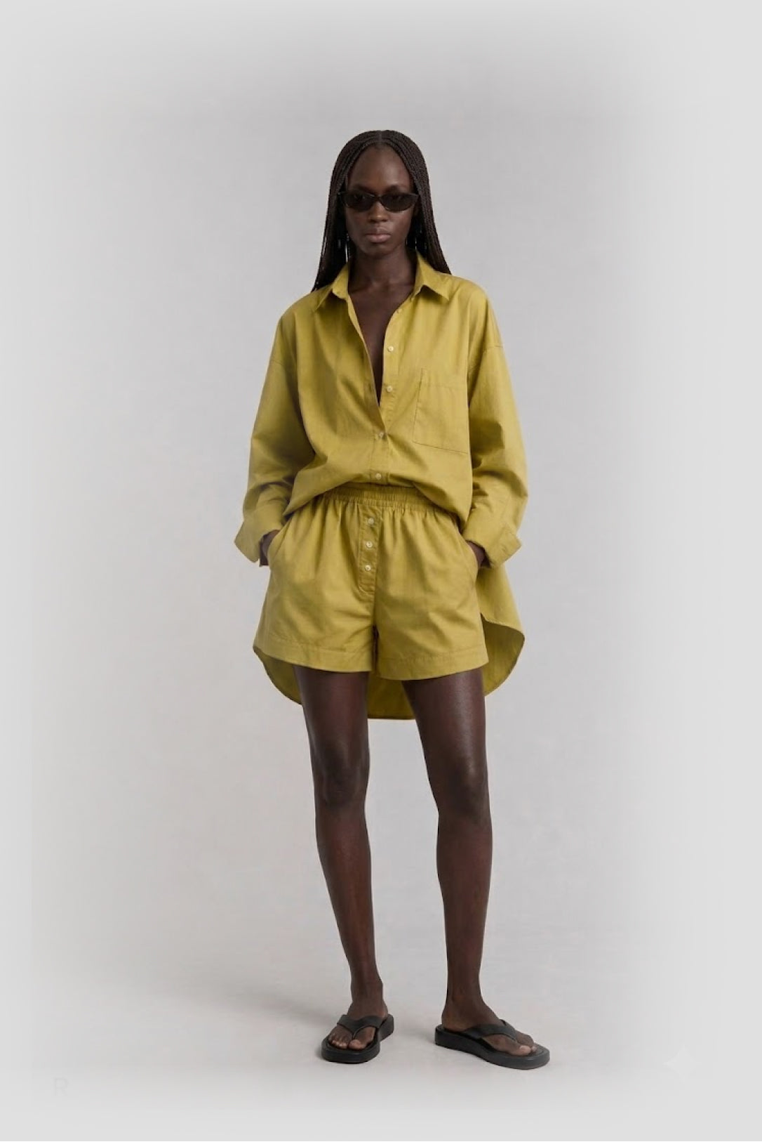 Cotton shirt yellow