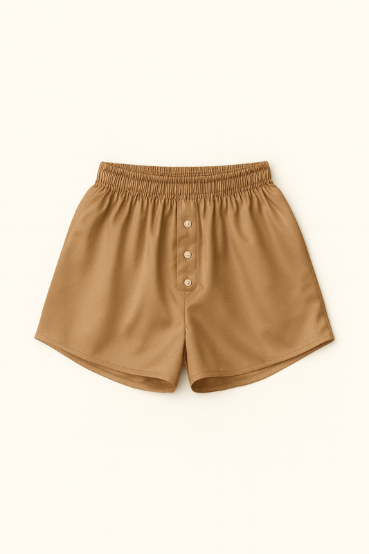 Silk Shorts Biege