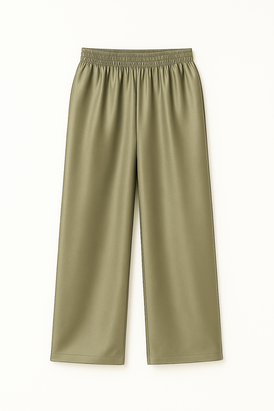 Silk pants Olive