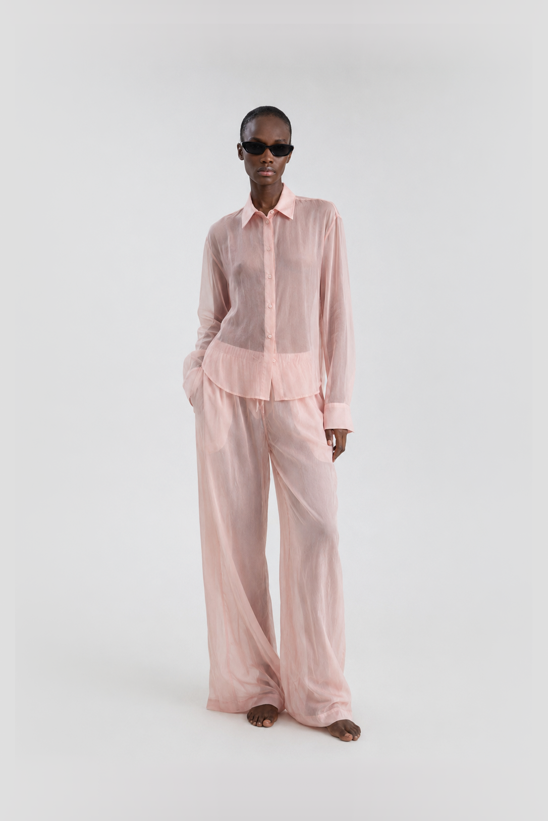 Veil suit cotton pink