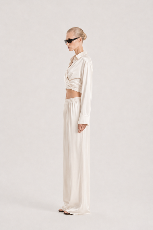 Silk pants in milk 50% OFF