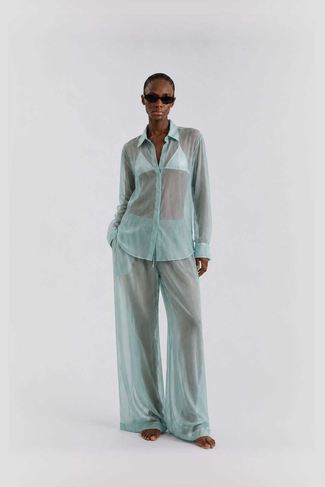 Veil suit cotton blue