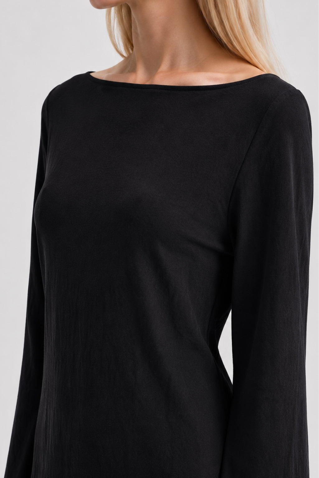Long sleeve soft cotton black