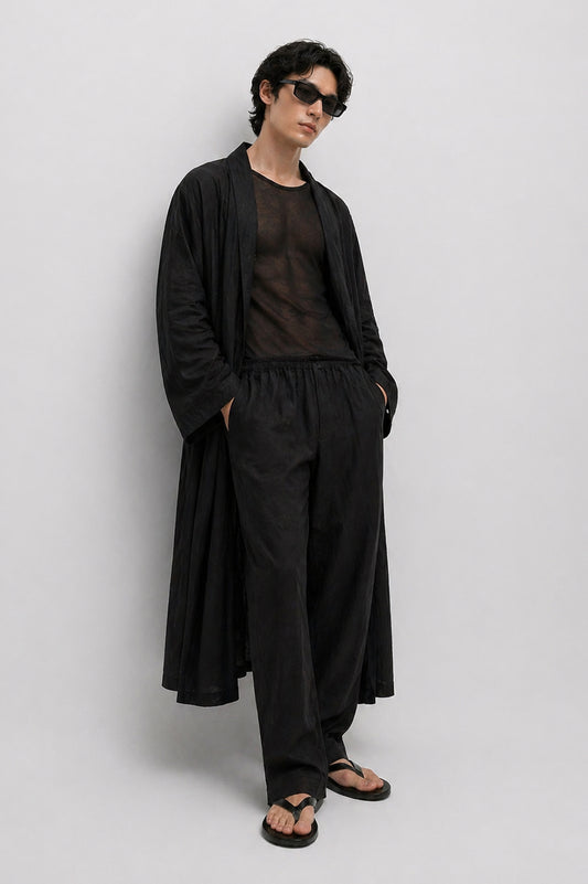 Linen Long Kimono, Men