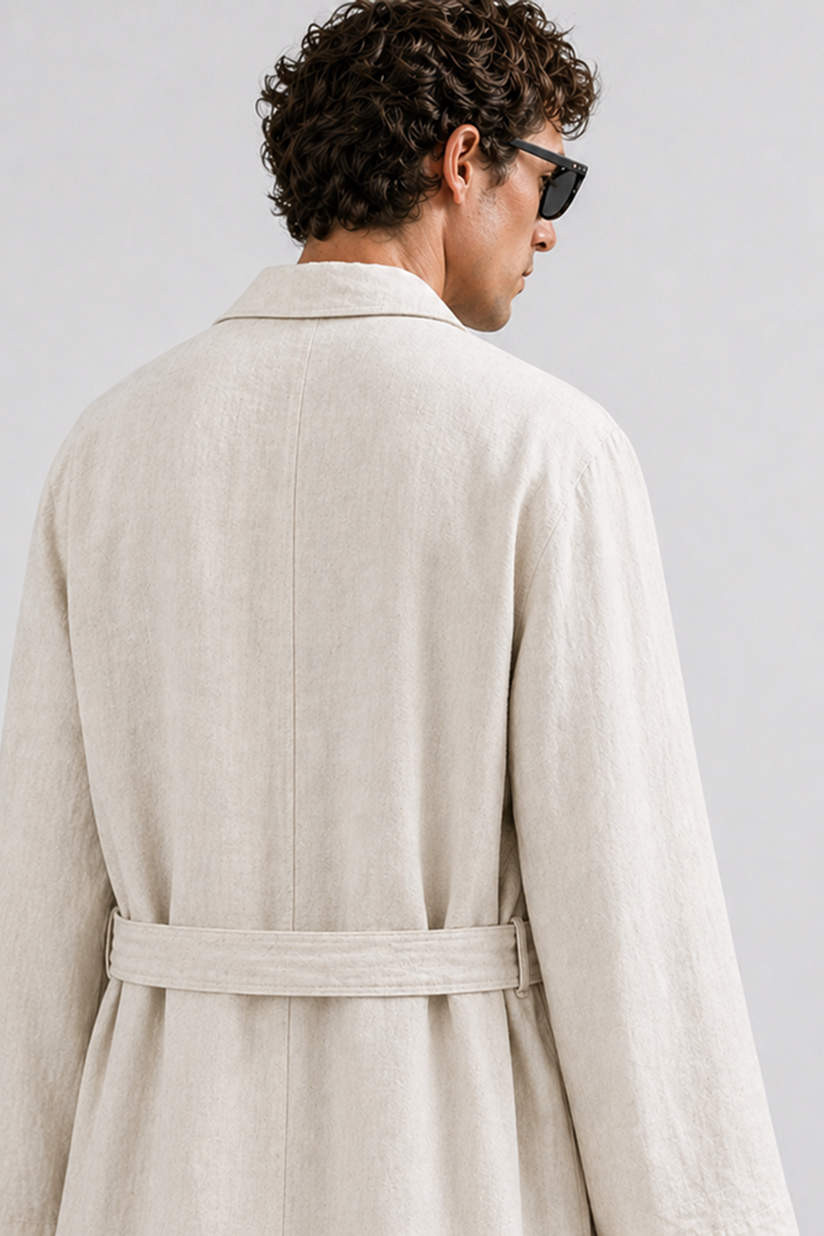 Linen Long Kimono, Men