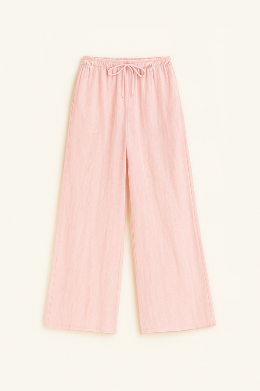 Veil pants cotton pink