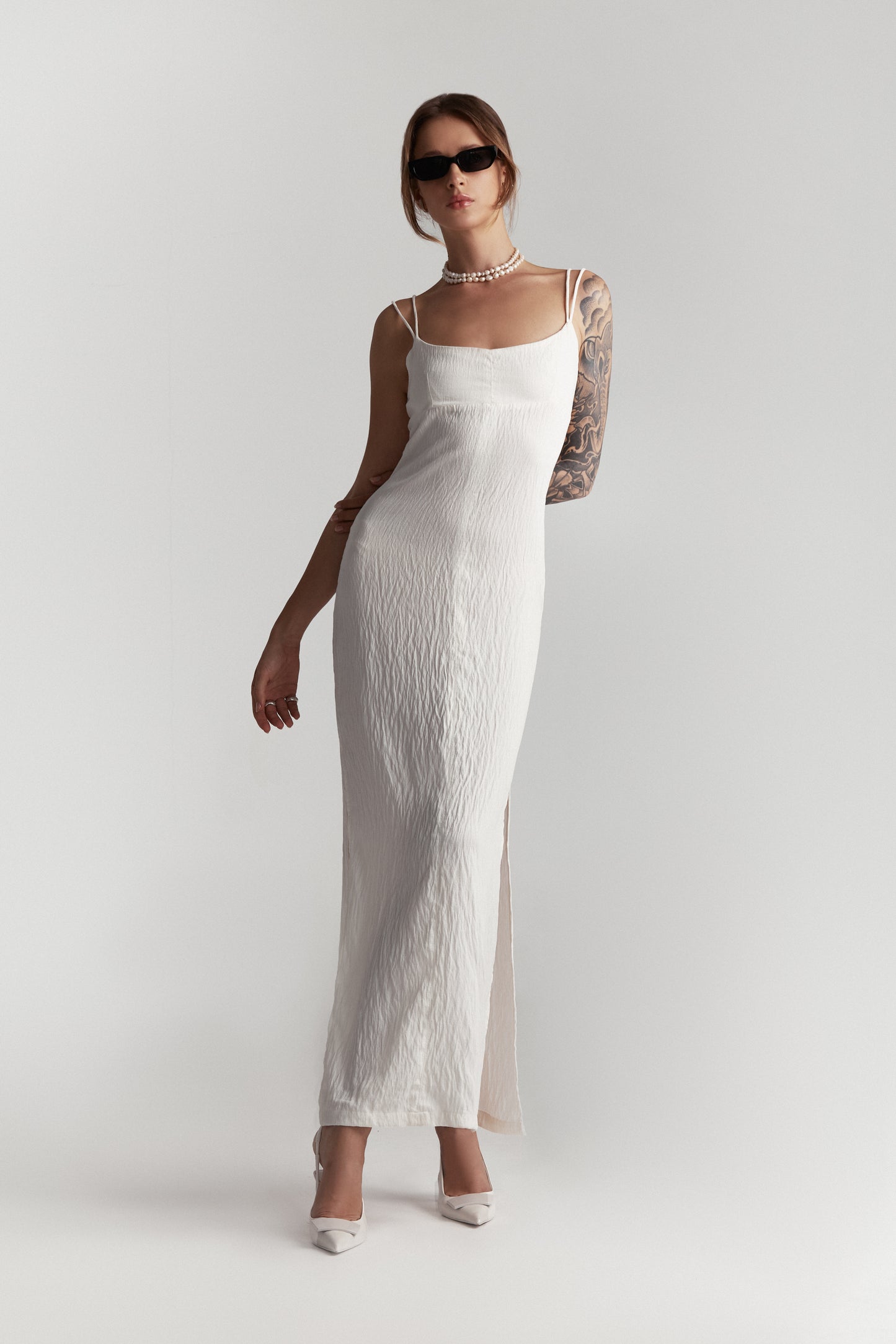 Long dress linen