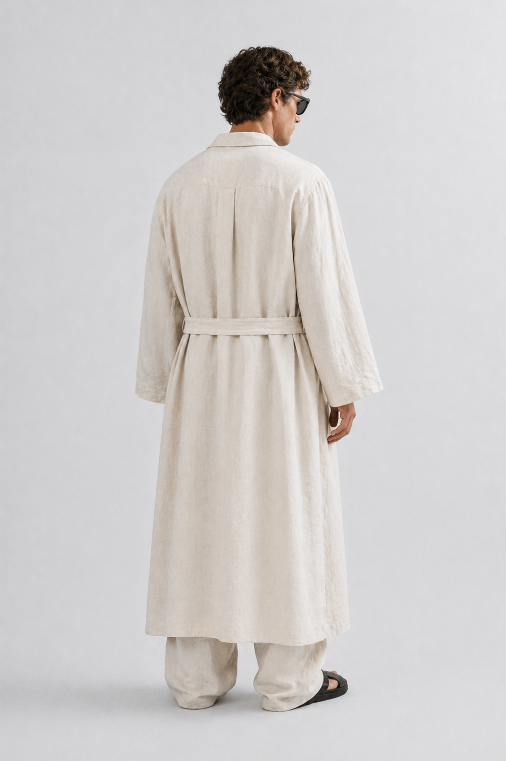 Linen Long Kimono, Men