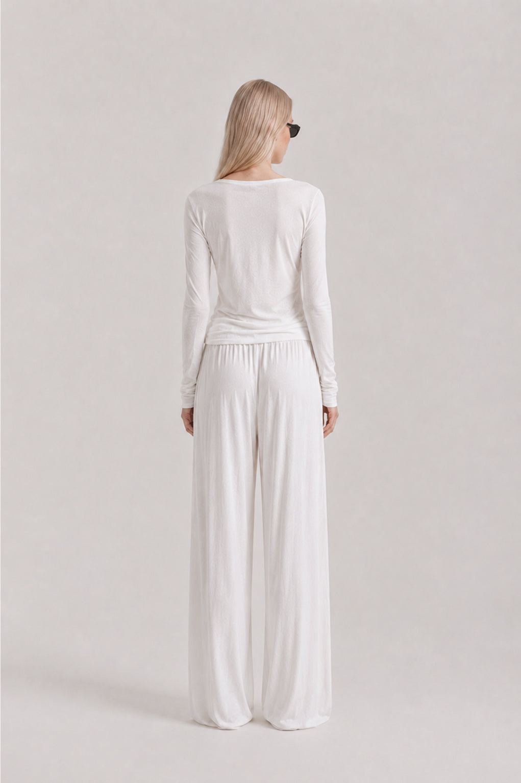 Pants soft cotton white