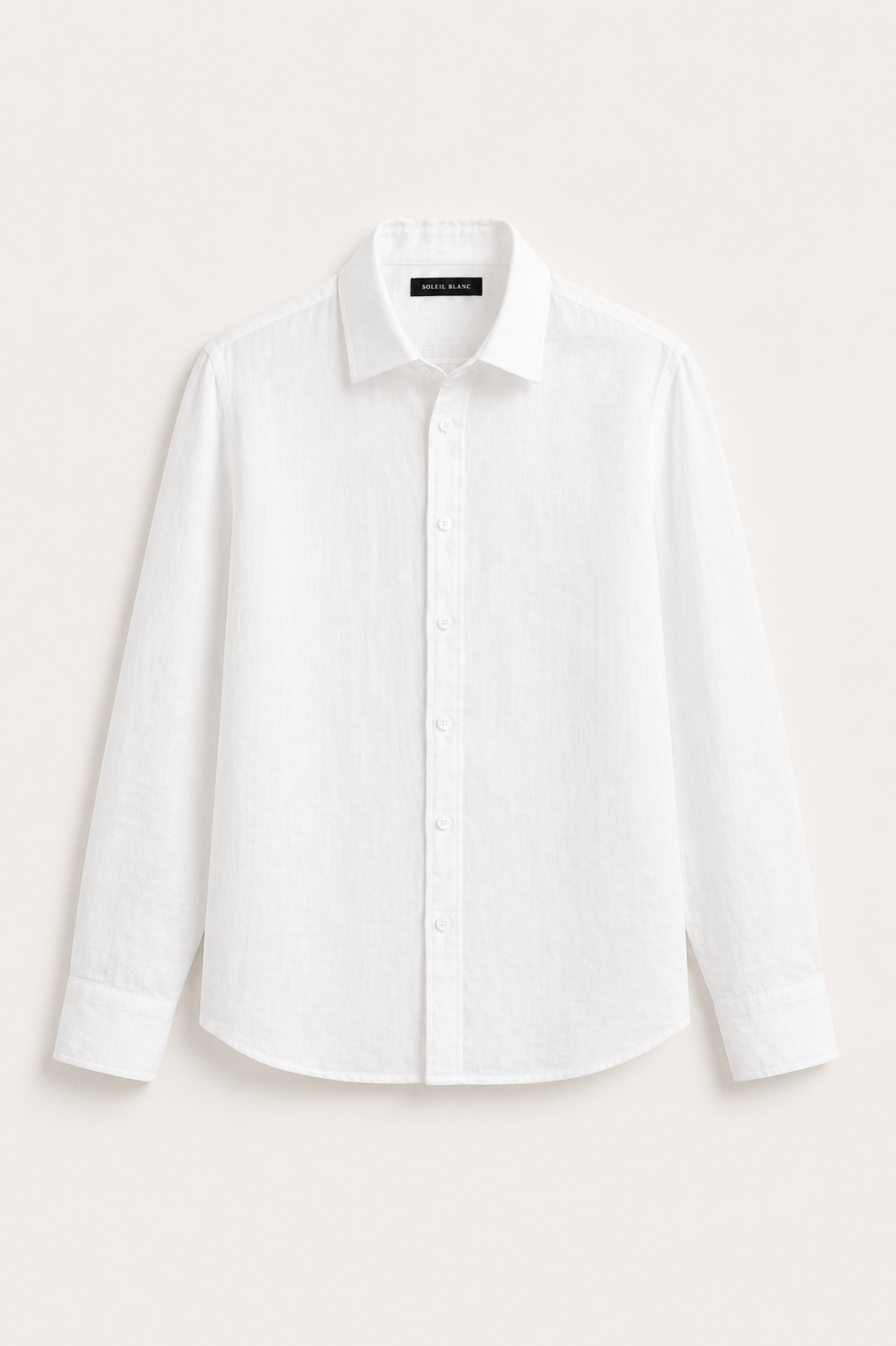 Linen Shirt White, Men