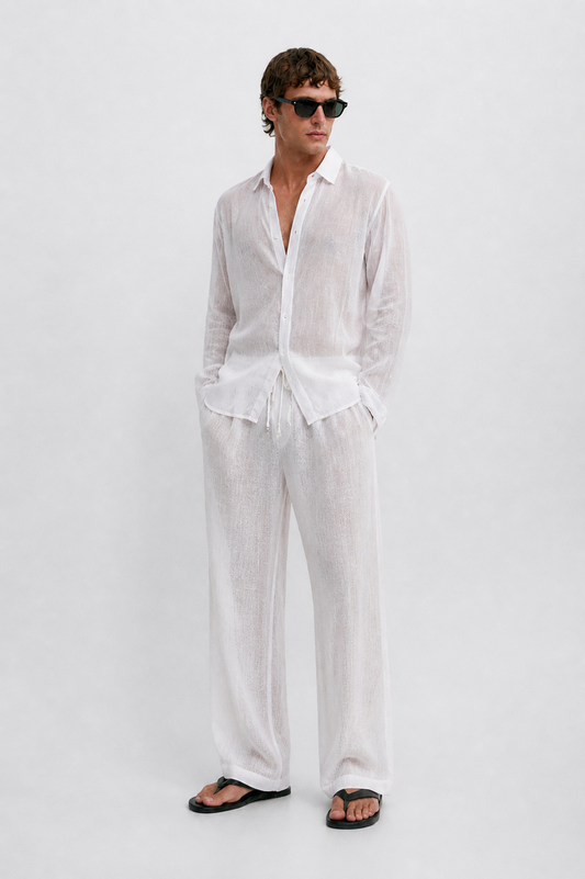 Veil Cotton pants White, Men