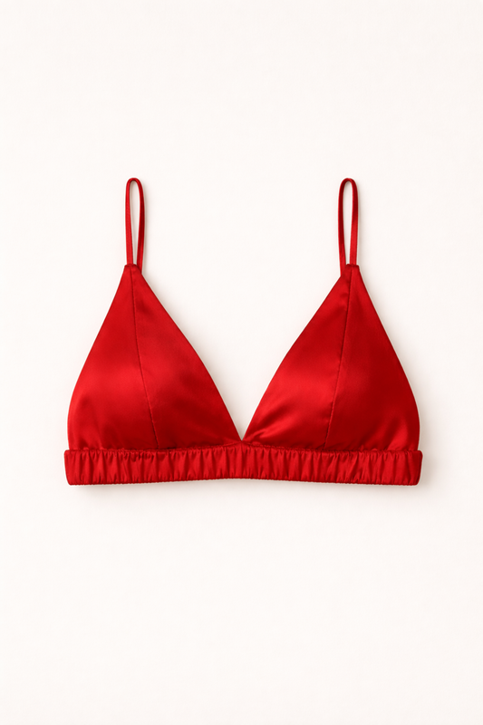 Bra Silk Red