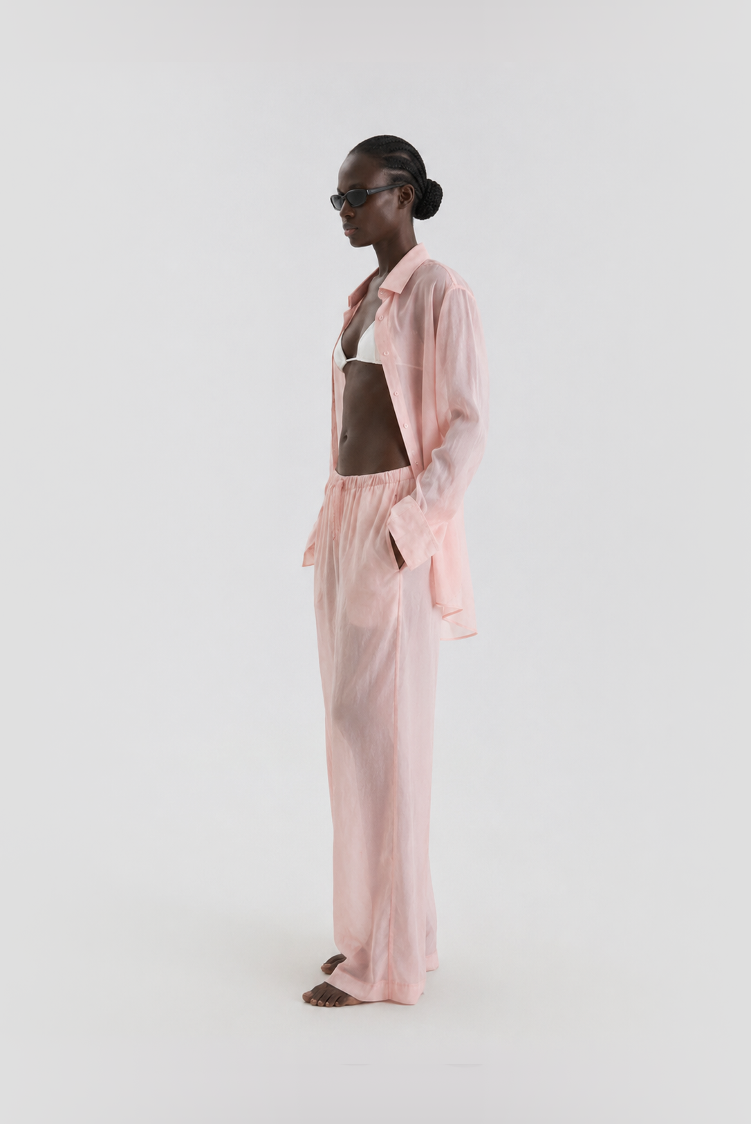 Veil suit cotton pink