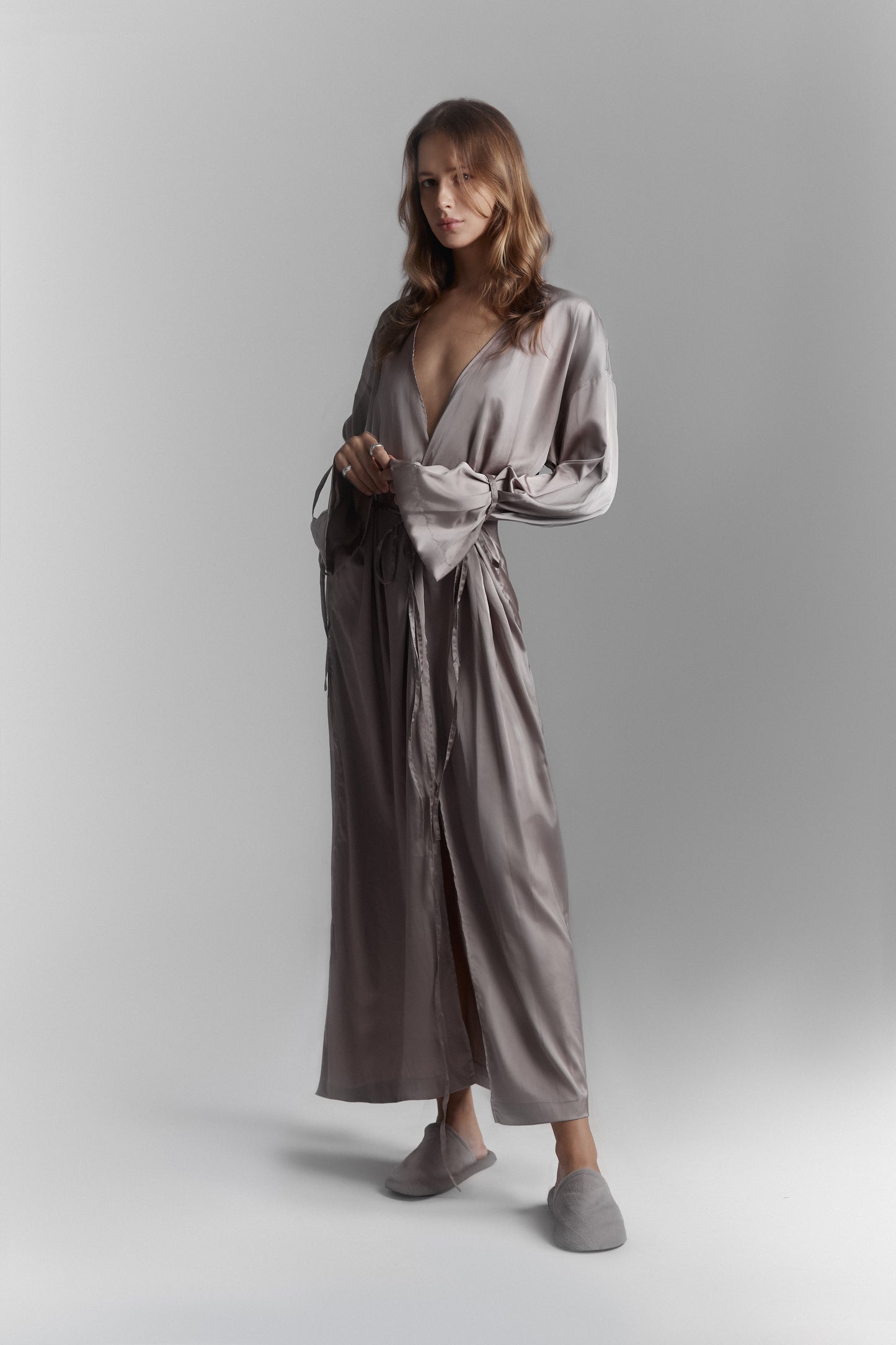 Silk kimono-dress