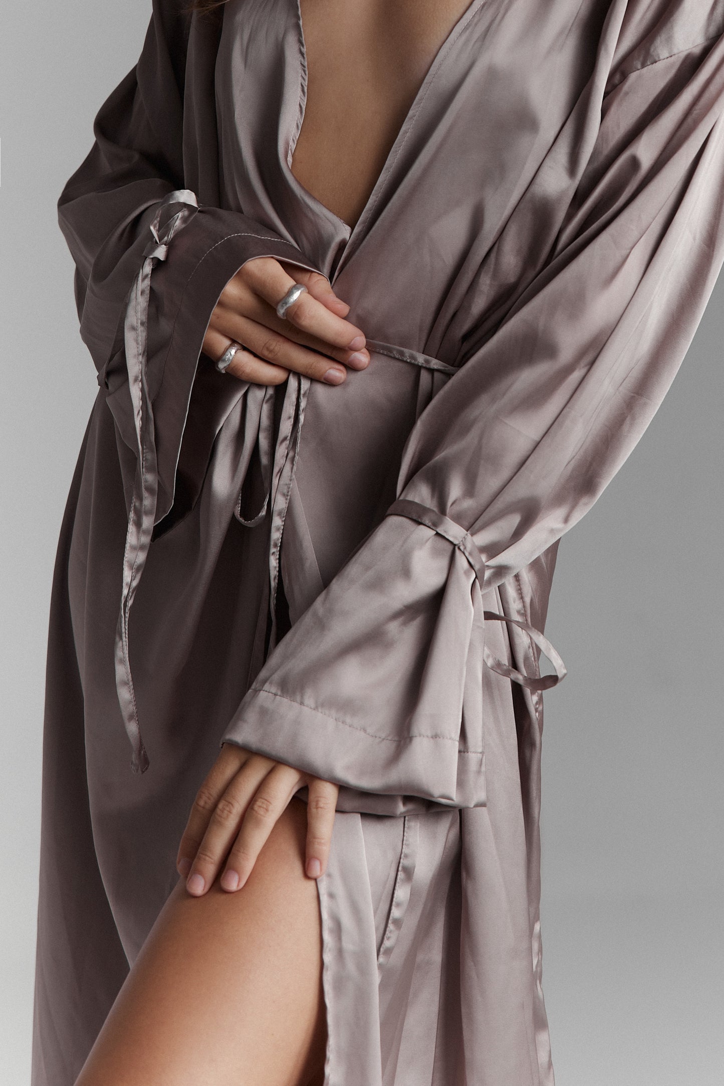 Silk kimono-dress