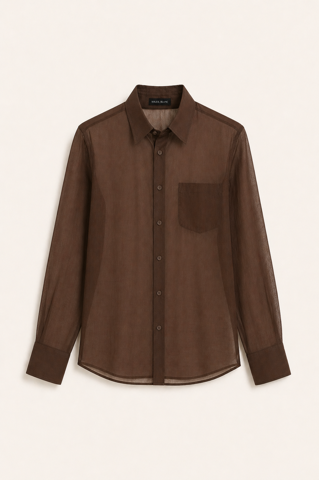 Veil Cotton Shirt Brown, Men