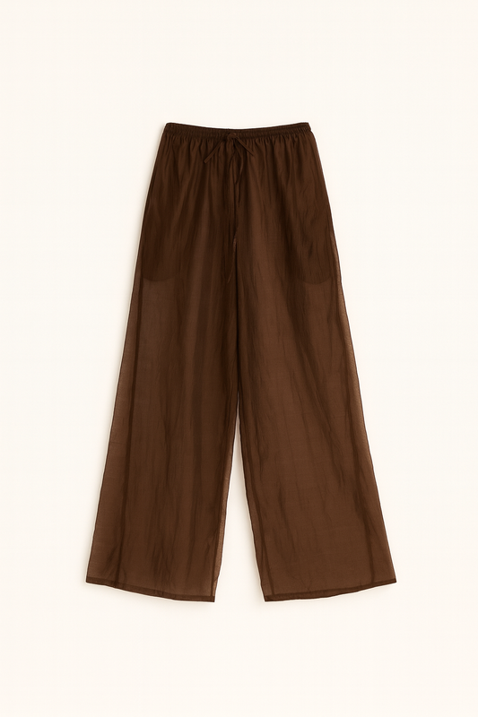 Veil pants cotton brown