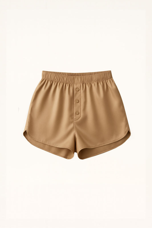 Silk Shorts Biege