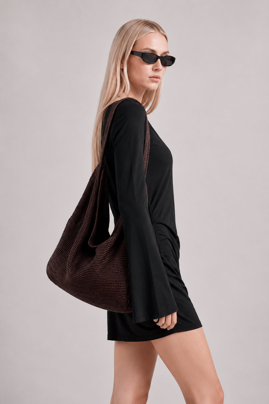 Soft cotton dress black