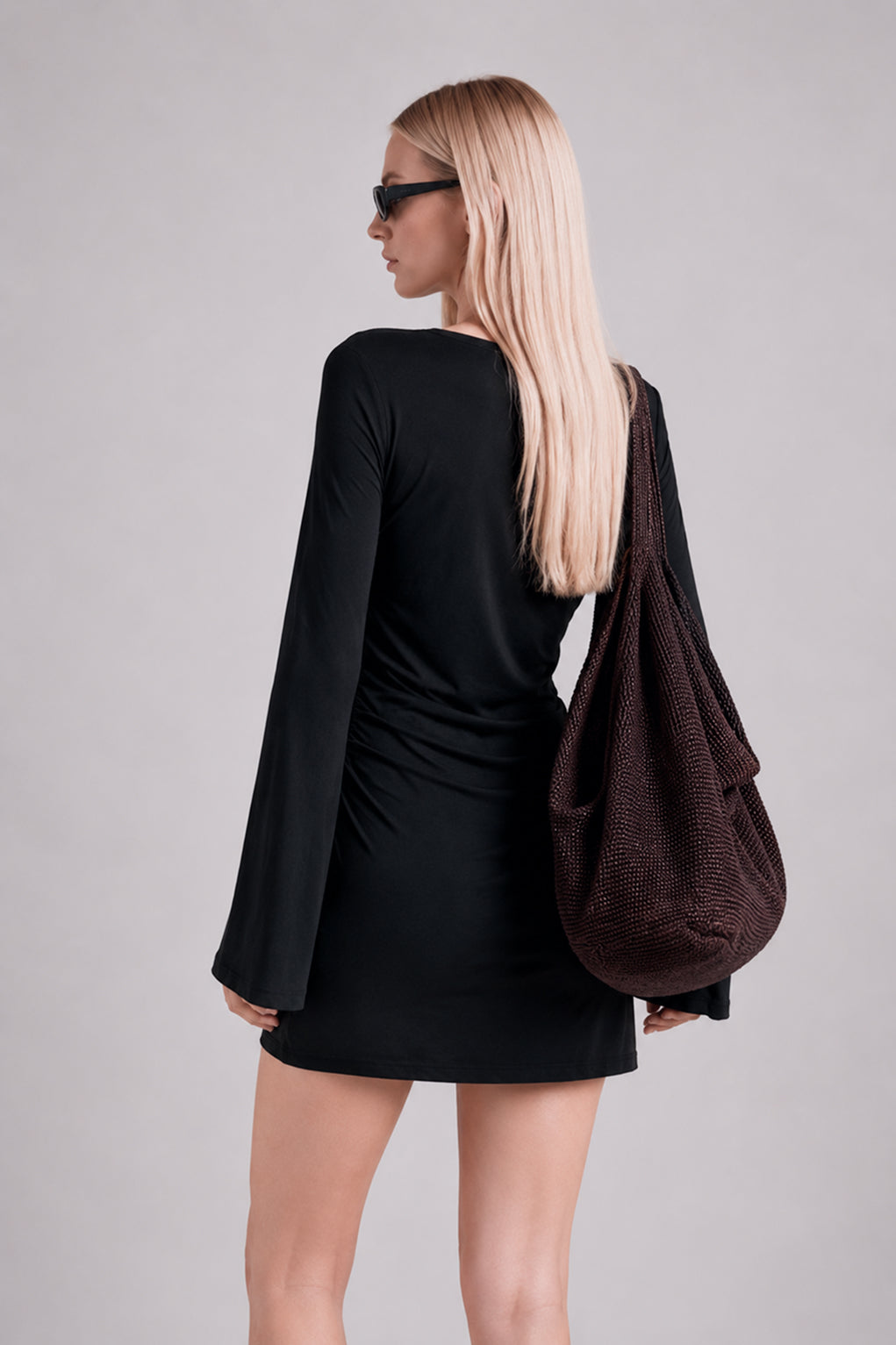 Soft cotton dress black
