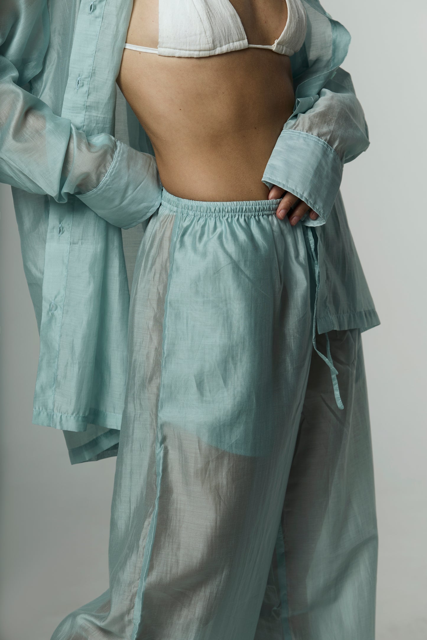 Veil suit cotton blue