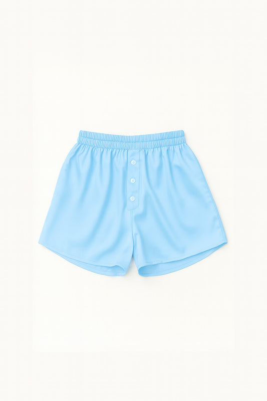 Silk Shorts Blue