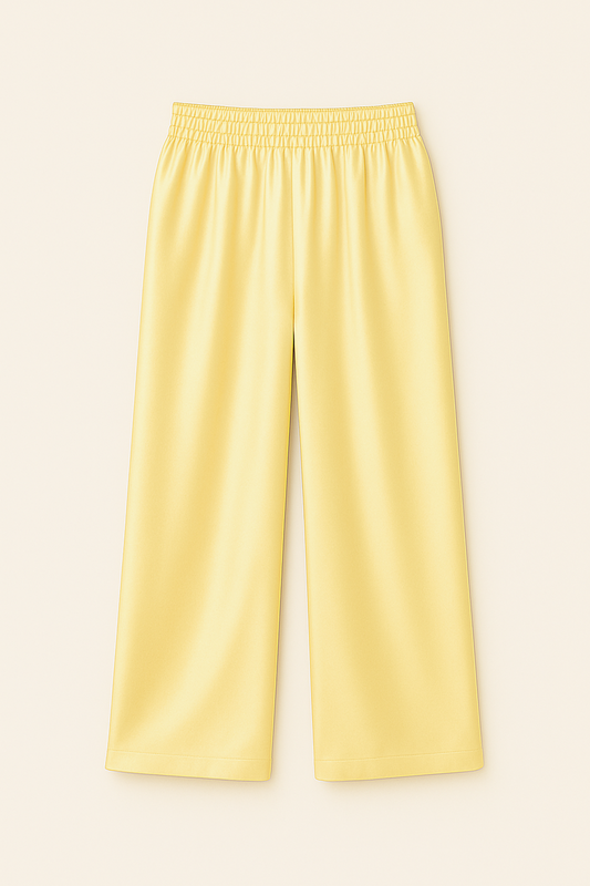 Silk Pants Yellow