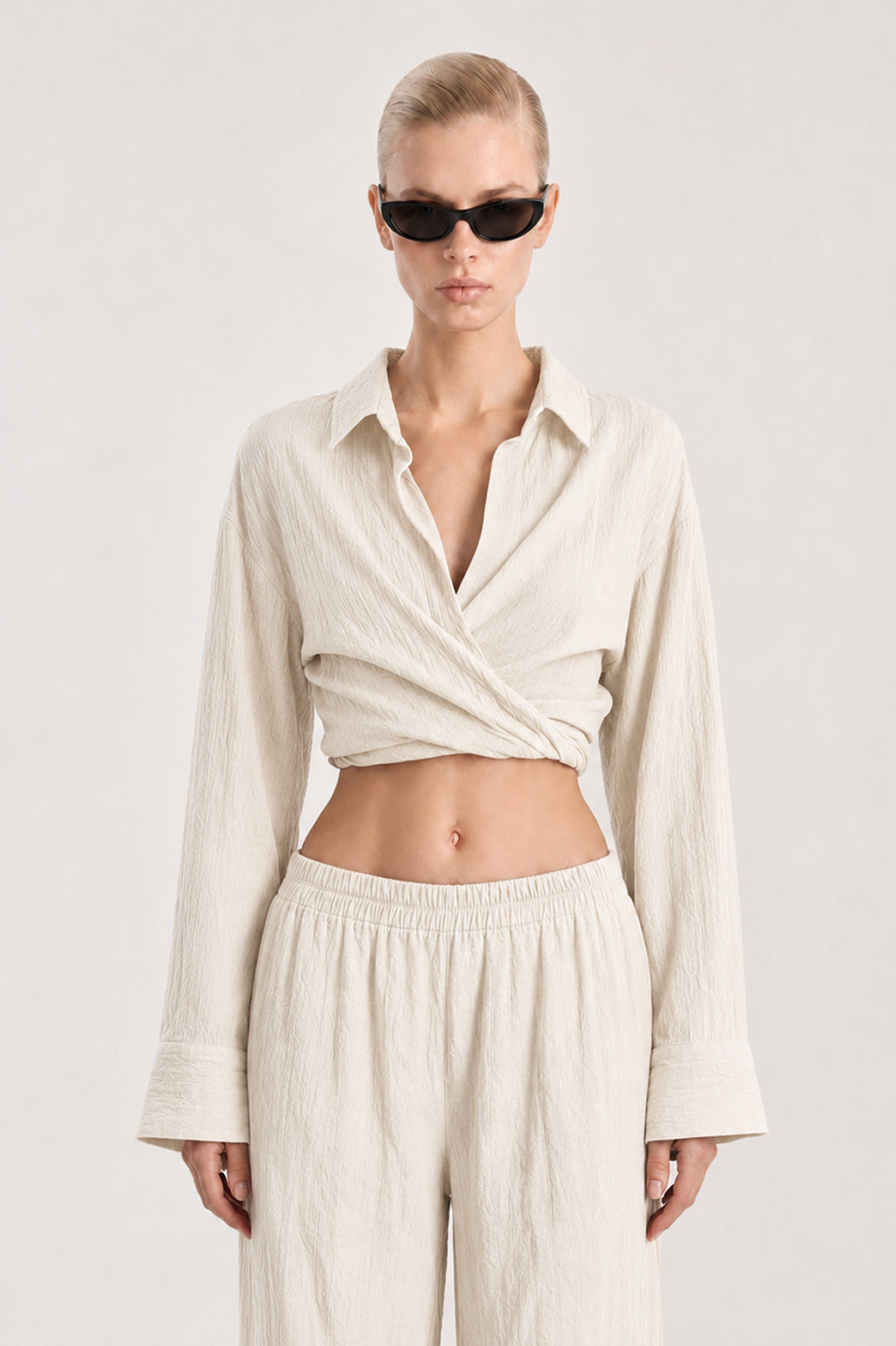 Linen shirt in white linen 50% OFF