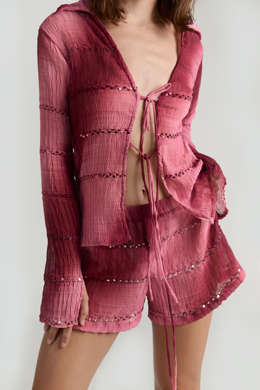 Moonlight Marsala Shorts