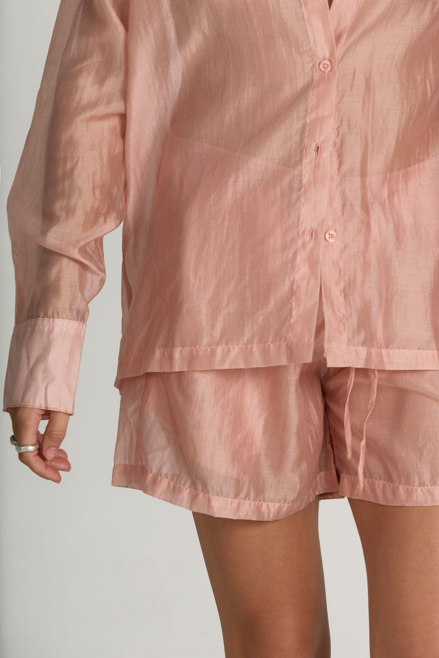 Veil suit cotton pink