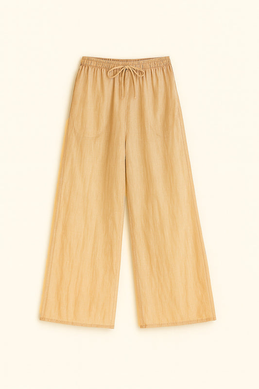 Veil pants cotton yellow