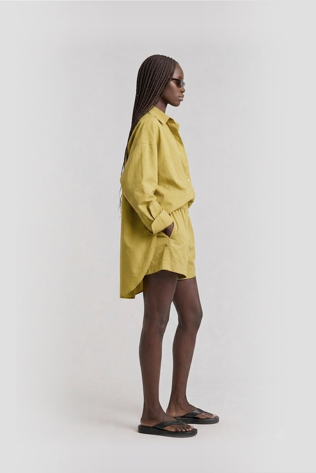 Cotton suits with boxer-shorts yellow