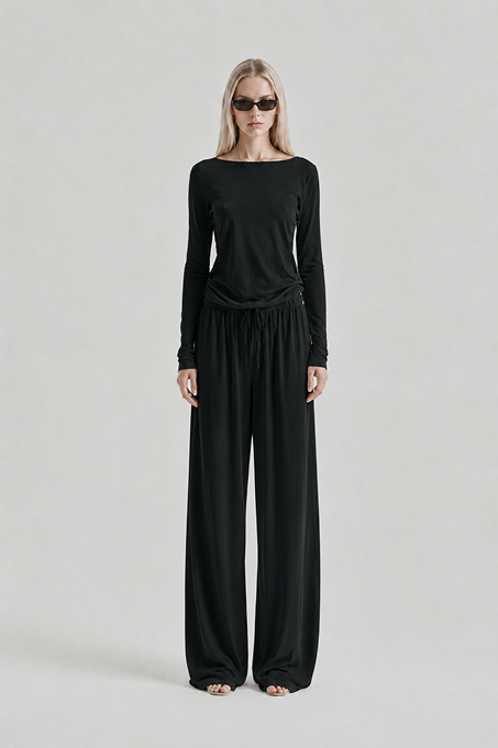 Long sleeve soft cotton black